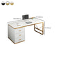 Glam Rectangular Writing Desk Wooden Office Desk for Office Home