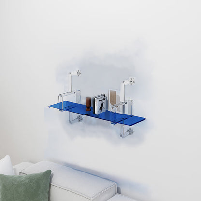 Closed Back Wall Mounted Bookshelf Modern Style Acrylic Bookcase
