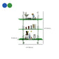 Closed Back Wall Mounted Bookshelf Modern Style Acrylic Bookcase