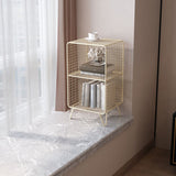 Modern Closed Back Standard Bookshelf Metal Shelves Included Bookcase