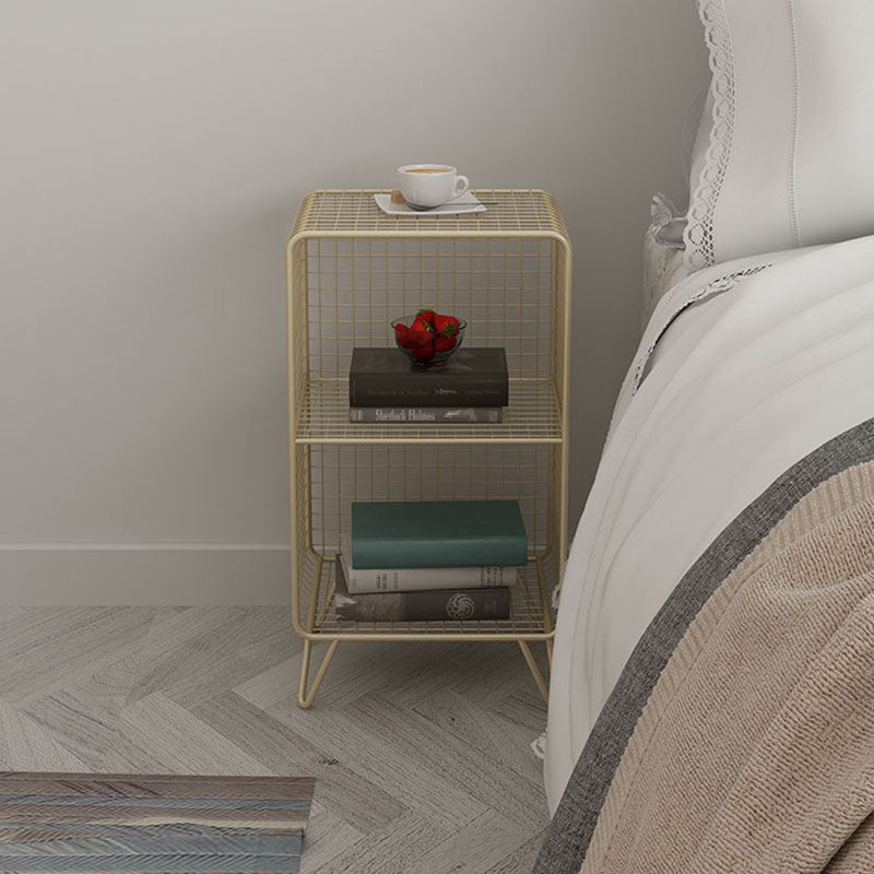 Modern Closed Back Standard Bookshelf Metal Shelves Included Bookcase