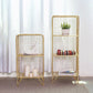 Modern Closed Back Standard Bookshelf Metal Shelves Included Bookcase