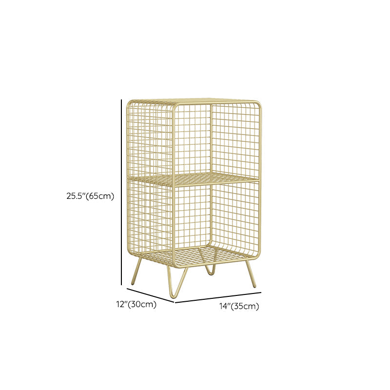 Modern Closed Back Standard Bookshelf Metal Shelves Included Bookcase