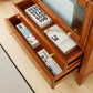 Modern Style Closed Back Bookshelf Wooden Standard Bookcase with Drawers