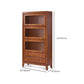 Modern Style Closed Back Bookshelf Wooden Standard Bookcase with Drawers