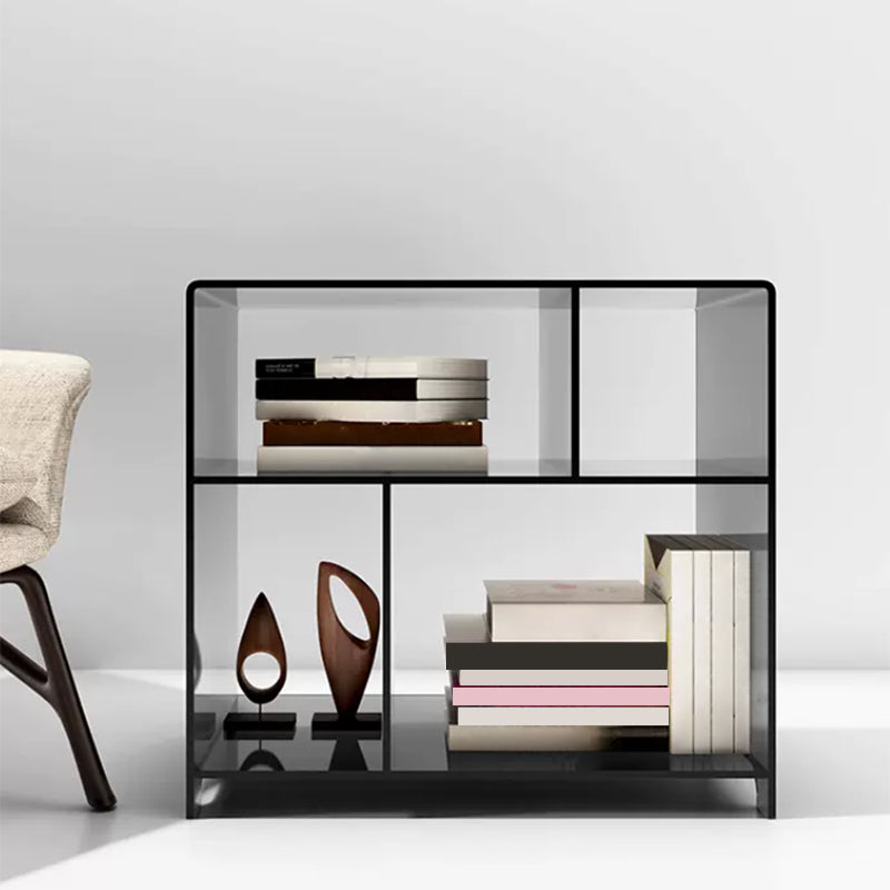 Scandinavian Acrylic Bookshelf Open Back Standard Bookcase with Shelves