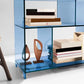 Scandinavian Acrylic Bookshelf Open Back Standard Bookcase with Shelves