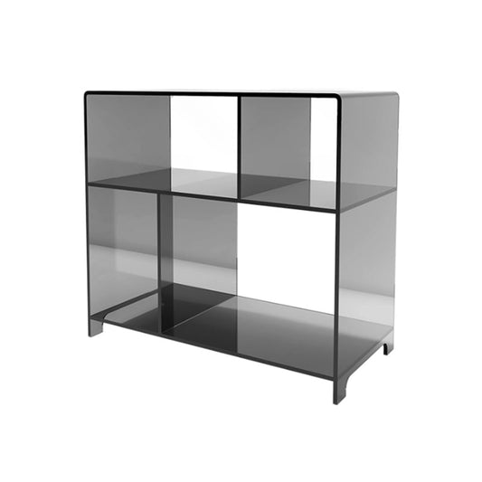 Scandinavian Acrylic Bookshelf Open Back Standard Bookcase with Shelves