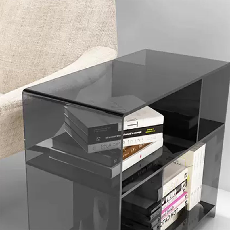 Scandinavian Acrylic Bookshelf Open Back Standard Bookcase with Shelves