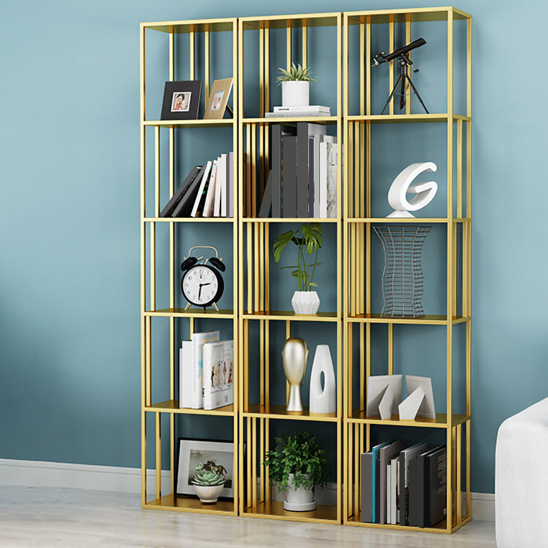 Glam Shelves Included Bookcase Standard Metal Open Back Bookshelf