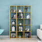 Glam Shelves Included Bookcase Standard Metal Open Back Bookshelf