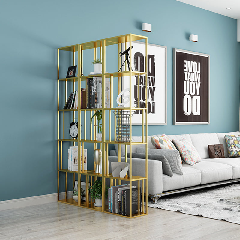 Glam Shelves Included Bookcase Standard Metal Open Back Bookshelf