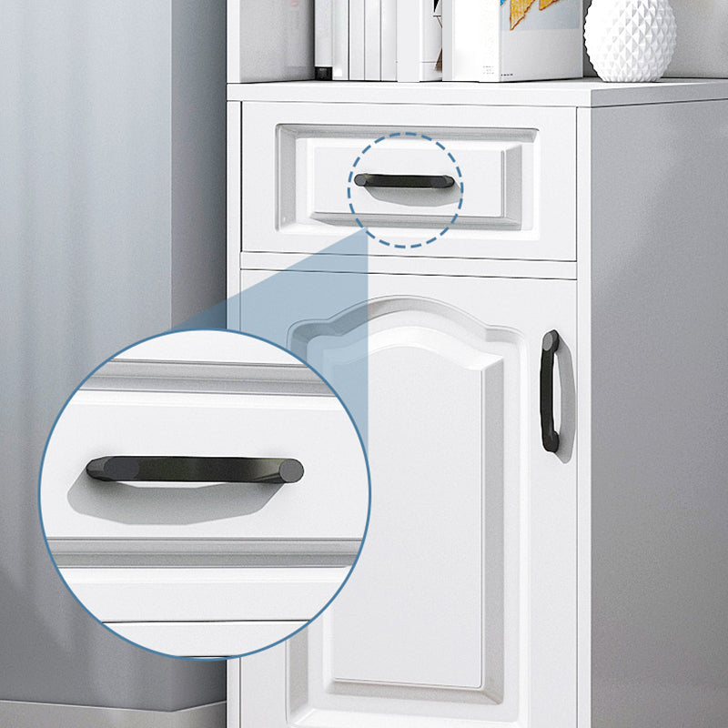 Modern Closed Back Bookshelf Engineered Wood Book Shelf with Cabinets for Home Office