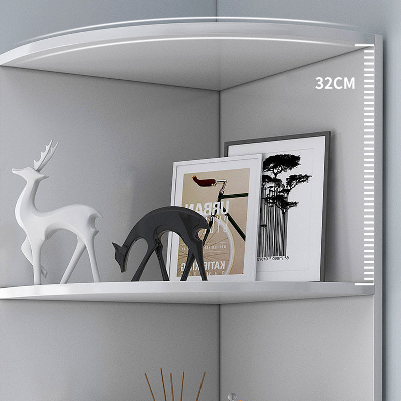 Modern Closed Back Bookshelf Engineered Wood Book Shelf with Cabinets for Home Office