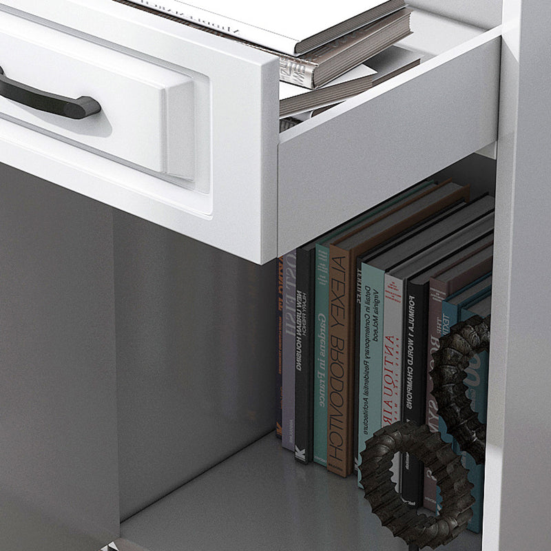 Modern Closed Back Bookshelf Engineered Wood Book Shelf with Cabinets for Home Office