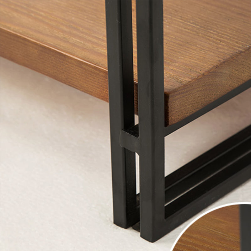 Wooden Open Back Bookshelf Etagere Industrial Bookcase with Shelves Clearhalo 'Bookcases' 'furn' 'furn_bookcases' 'Furniture' 'Office Furniture' 6801960