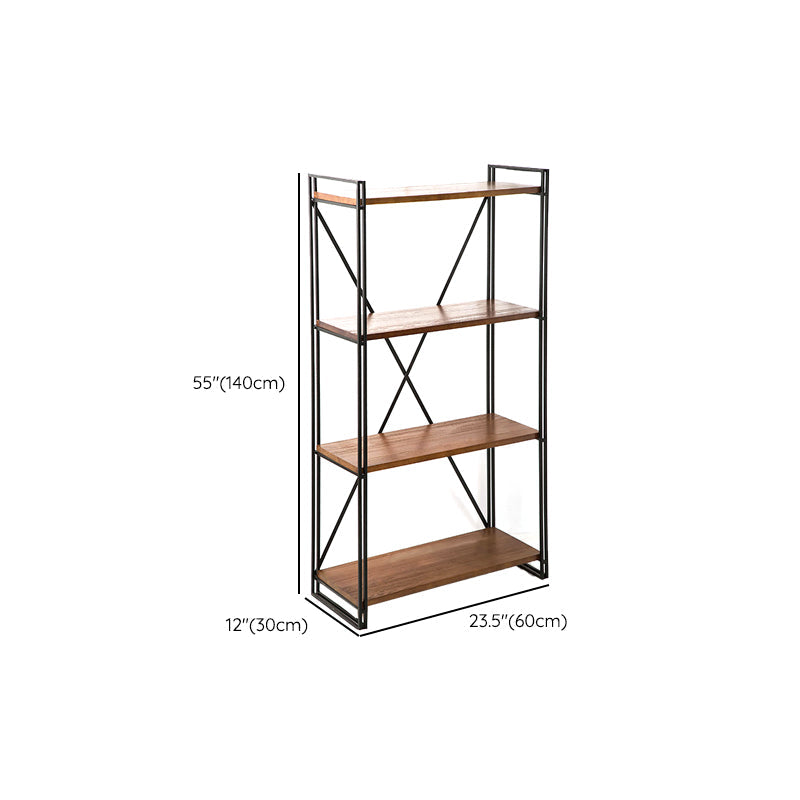 Wooden Open Back Bookshelf Etagere Industrial Bookcase with Shelves Clearhalo 'Bookcases' 'furn' 'furn_bookcases' 'Furniture' 'Office Furniture' 6801964