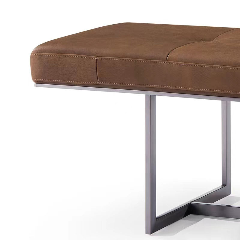 15.6" W Industrial Entryway Bench Rectangle Seating Bench with Upholstered Clearhalo 'Benches' 'Chairs & Seating' 'furn' 'furn_benches' 'Furniture' 'Living Room Furniture' 6807097