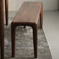 Panca in legno massiccio contemporaneo panca posti a sedere in marrone con gambe