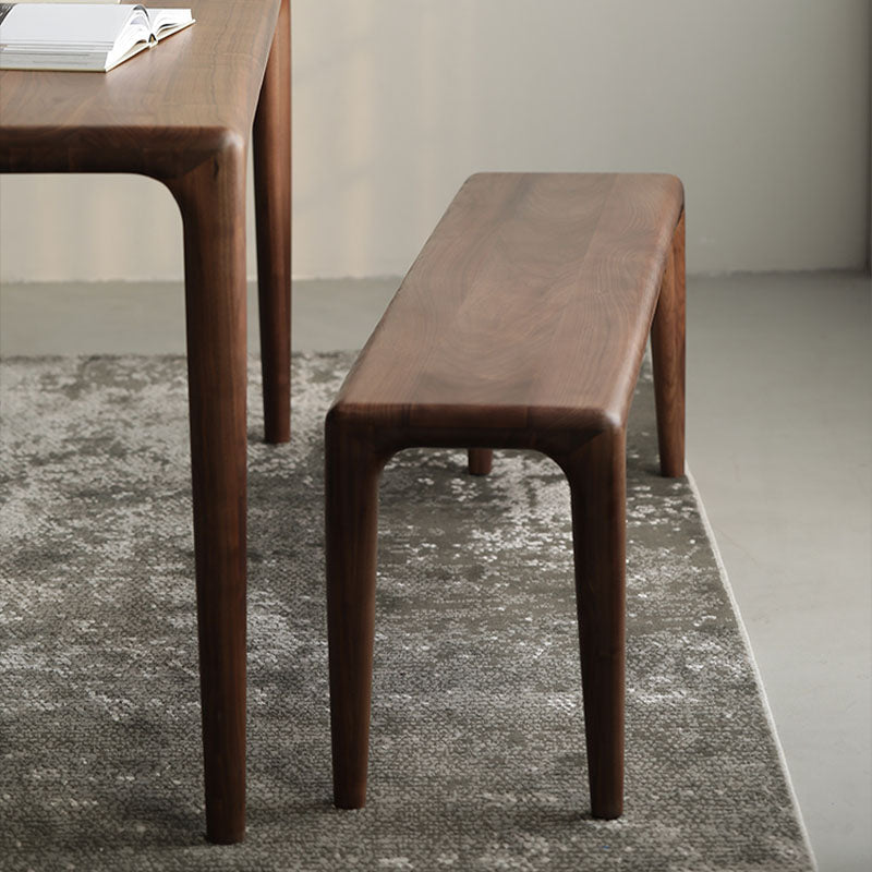 Panca in legno massiccio contemporaneo panca posti a sedere in marrone con gambe