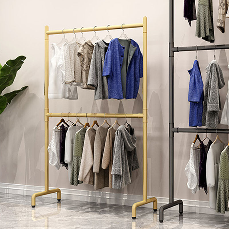 Contemporáneo Hall Tree Metal enmarcado 2 colgante de entrada de riel colgante