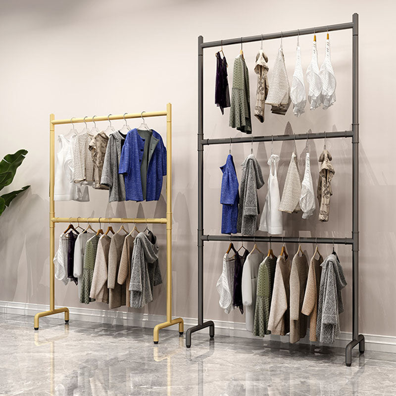 Contemporáneo Hall Tree Metal enmarcado 2 colgante de entrada de riel colgante