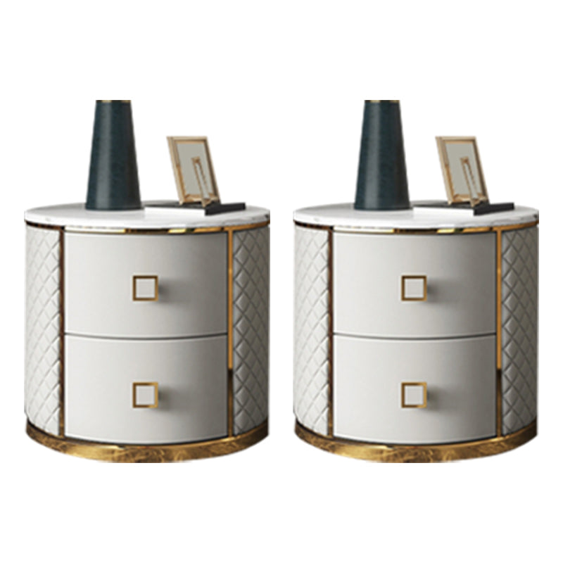 モダンなアクセントテーブルナイトスタンドアンティークフィニッシュベッドサイドキャビネットの引き出し付き