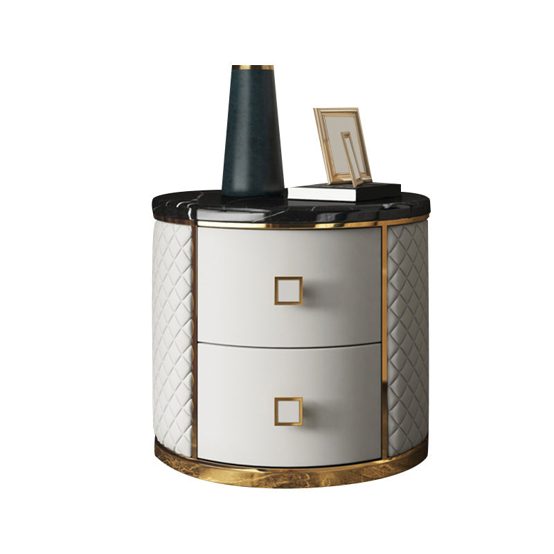 モダンなアクセントテーブルナイトスタンドアンティークフィニッシュベッドサイドキャビネットの引き出し付き