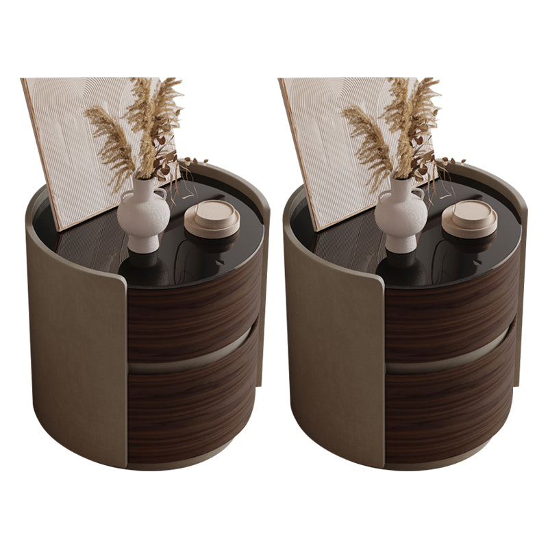 引き出し付きの現代的なベッドサイドキャビネットアンティーク仕上げナイトスタンド