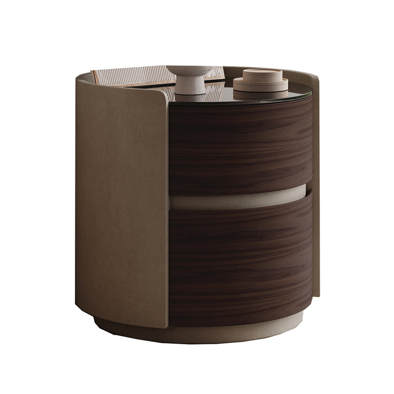 引き出し付きの現代的なベッドサイドキャビネットアンティーク仕上げナイトスタンド