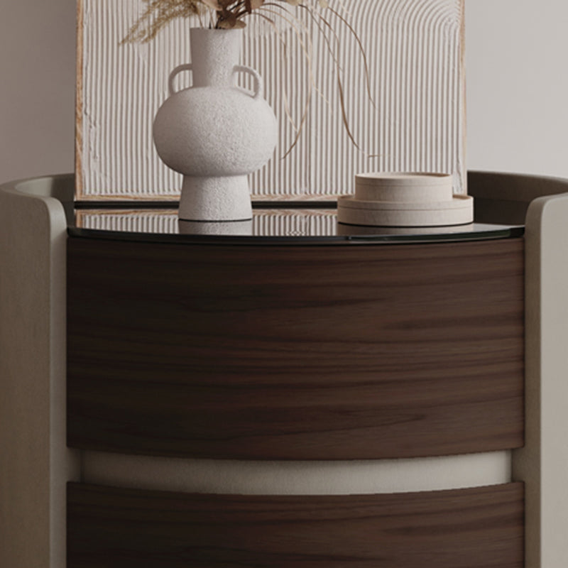 引き出し付きの現代的なベッドサイドキャビネットアンティーク仕上げナイトスタンド