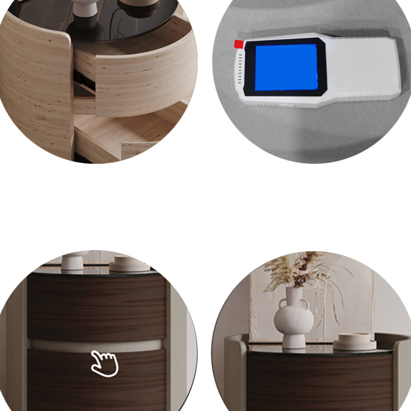 引き出し付きの現代的なベッドサイドキャビネットアンティーク仕上げナイトスタンド