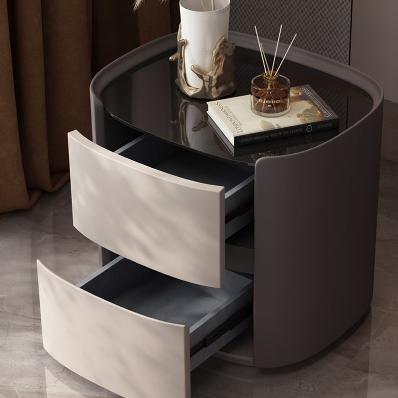 モダンなアクセントテーブルナイトスタンドアンティークフィニッシュベッドナイトスタンドの引き出し付き