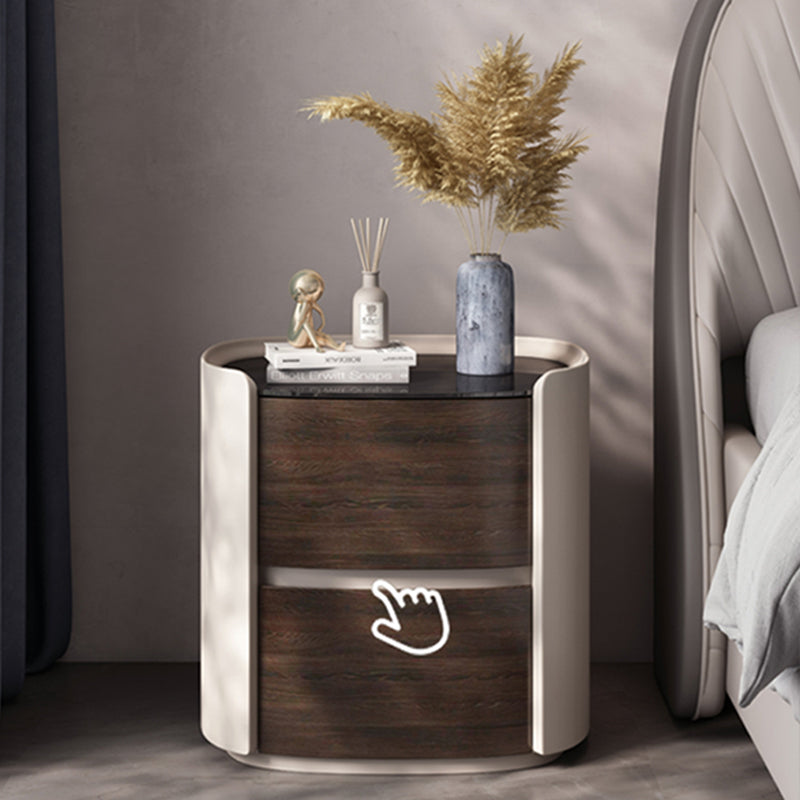 Contemporary Accent Table Nightstand Antique Finish Nightstand with Drawers Clearhalo 'Bedroom Furniture' 'furn' 'furn_night_stand' 'Furniture' 'night_stand' 'Nightstands' 6810575