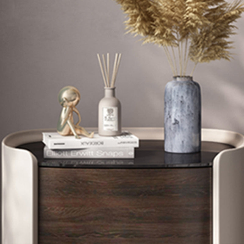 Contemporary Accent Table Nightstand Antique Finish Nightstand with Drawers Clearhalo 'Bedroom Furniture' 'furn' 'furn_night_stand' 'Furniture' 'night_stand' 'Nightstands' 6810576