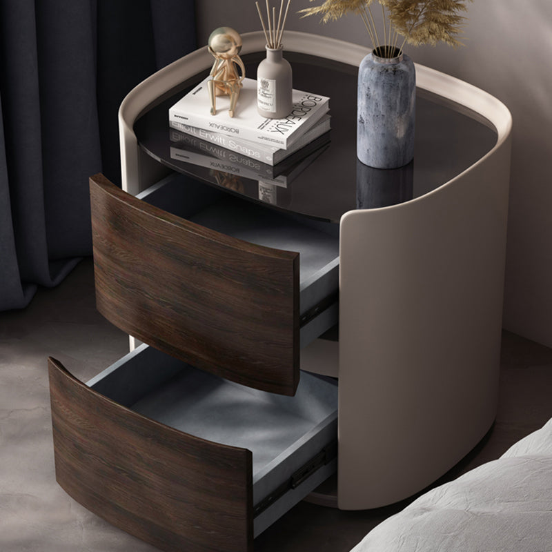 Contemporary Accent Table Nightstand Antique Finish Nightstand with Drawers Clearhalo 'Bedroom Furniture' 'furn' 'furn_night_stand' 'Furniture' 'night_stand' 'Nightstands' 6810577