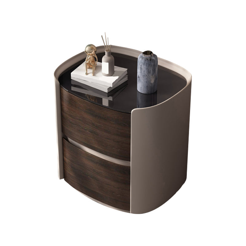Contemporary Accent Table Nightstand Antique Finish Nightstand with Drawers Clearhalo 'Bedroom Furniture' 'furn' 'furn_night_stand' 'Furniture' 'night_stand' 'Nightstands' 6810579
