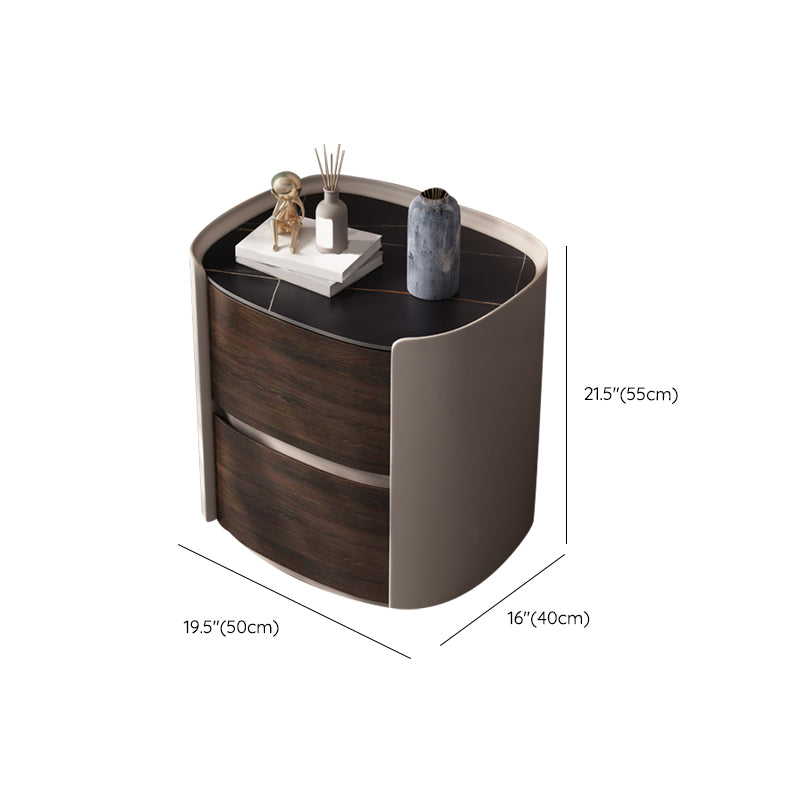Contemporary Accent Table Nightstand Antique Finish Nightstand with Drawers Clearhalo 'Bedroom Furniture' 'furn' 'furn_night_stand' 'Furniture' 'night_stand' 'Nightstands' 6810582