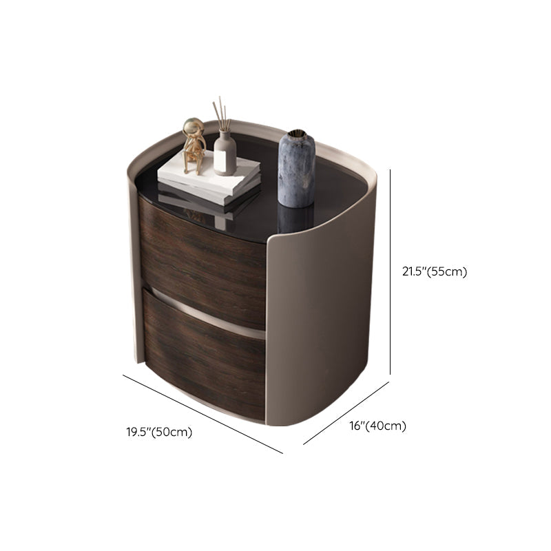 Contemporary Accent Table Nightstand Antique Finish Nightstand with Drawers Clearhalo 'Bedroom Furniture' 'furn' 'furn_night_stand' 'Furniture' 'night_stand' 'Nightstands' 6810583