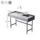 Scrivania rettangolare in pietra moderna 29,53 "scrivania alta con 2 cassetti