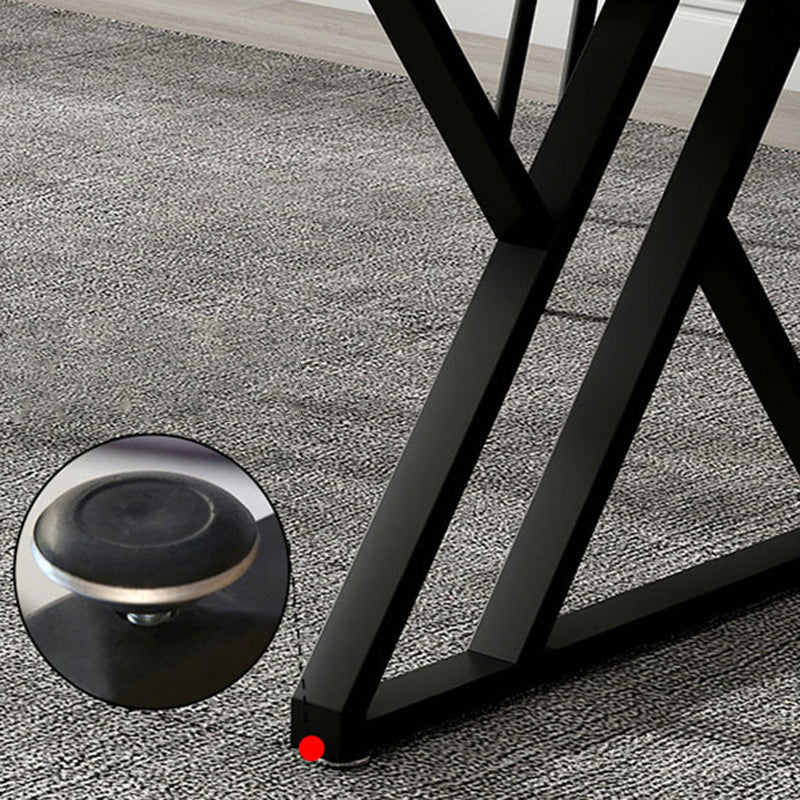 Rectangular Shaped Office Desk Reversible Grey Writing Desk for Office Clearhalo 'furn' 'furn_office_desk' 'Furniture' 'Office Desks' 'Office Furniture' 'office_desk' 6810900