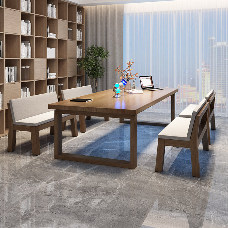 Zeitgenössischer rechteckiger Bürokiefernkiefern Schreibtisch für Büro