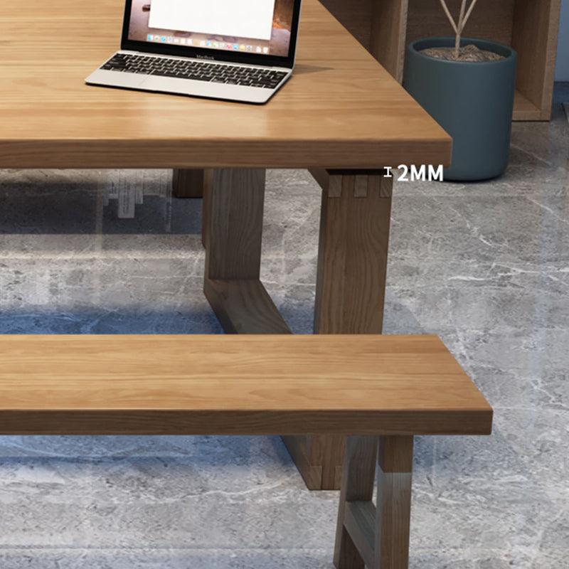 Zeitgenössischer rechteckiger Bürokiefernkiefern Schreibtisch für Büro