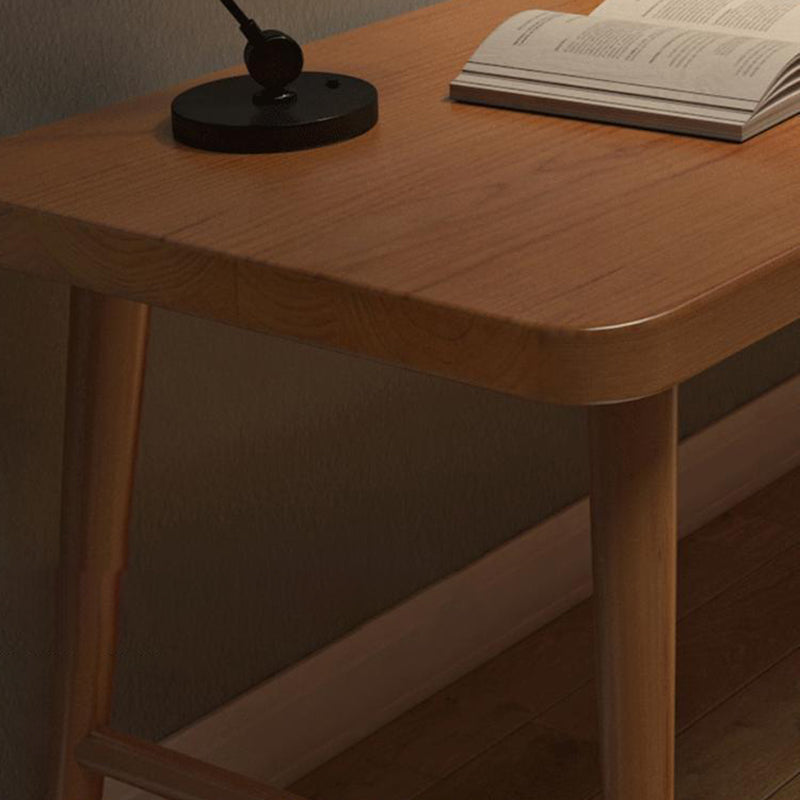 Scrivania d'ufficio curva contemporanea scrivania in legno solido per ufficio