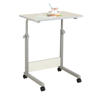 Rectangular Shaped Standing Desk Reversible White/Brown Writing Desk for Office 23.5"L x 19.7"W x 37.4"H White