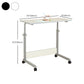 Rectangular Shaped Standing Desk Reversible White/Brown Writing Desk for Office