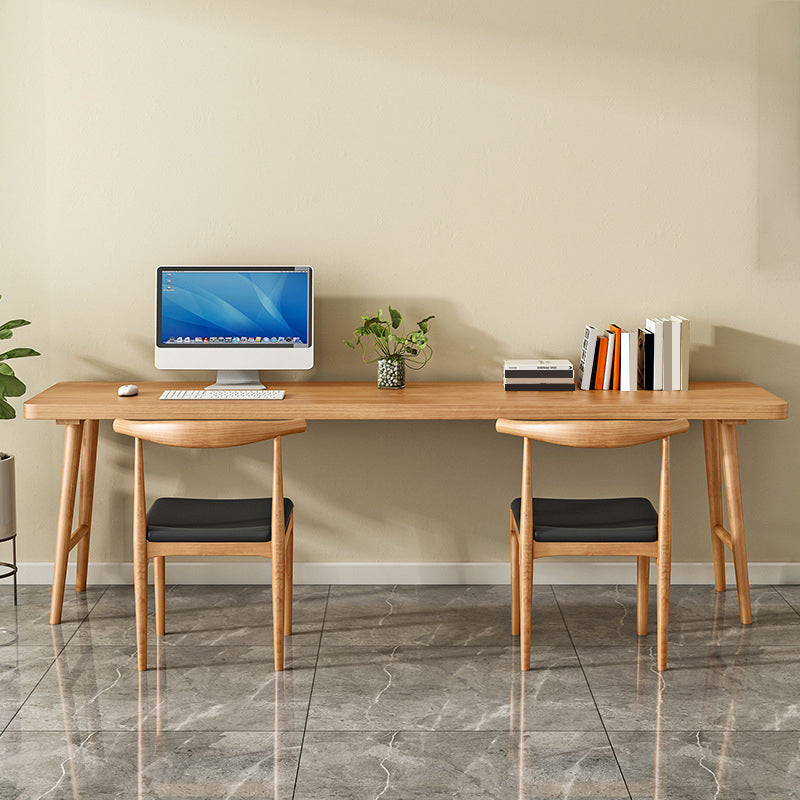 Escritorio de oficina curva contemporánea escritorio de escritura de pino para la oficina