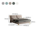 Glam Genuine Leather Solid Color Mattress Includedwith Headboard Bed Frame