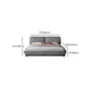 Modern Style Upholstered Headboard Grey Imitation Leather Bed Clearhalo 'Bedroom Furniture' 'Beds' 'furn' 'furn_beds' 'Furniture' 6811106