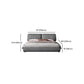 Modern Style Upholstered Headboard Grey Imitation Leather Bed Clearhalo 'Bedroom Furniture' 'Beds' 'furn' 'furn_beds' 'Furniture' 6811107
